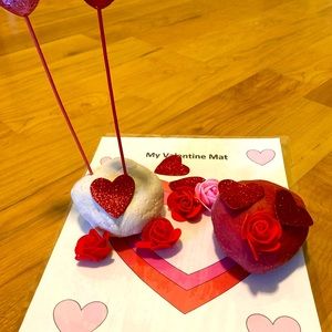 Kids valentines play dough set